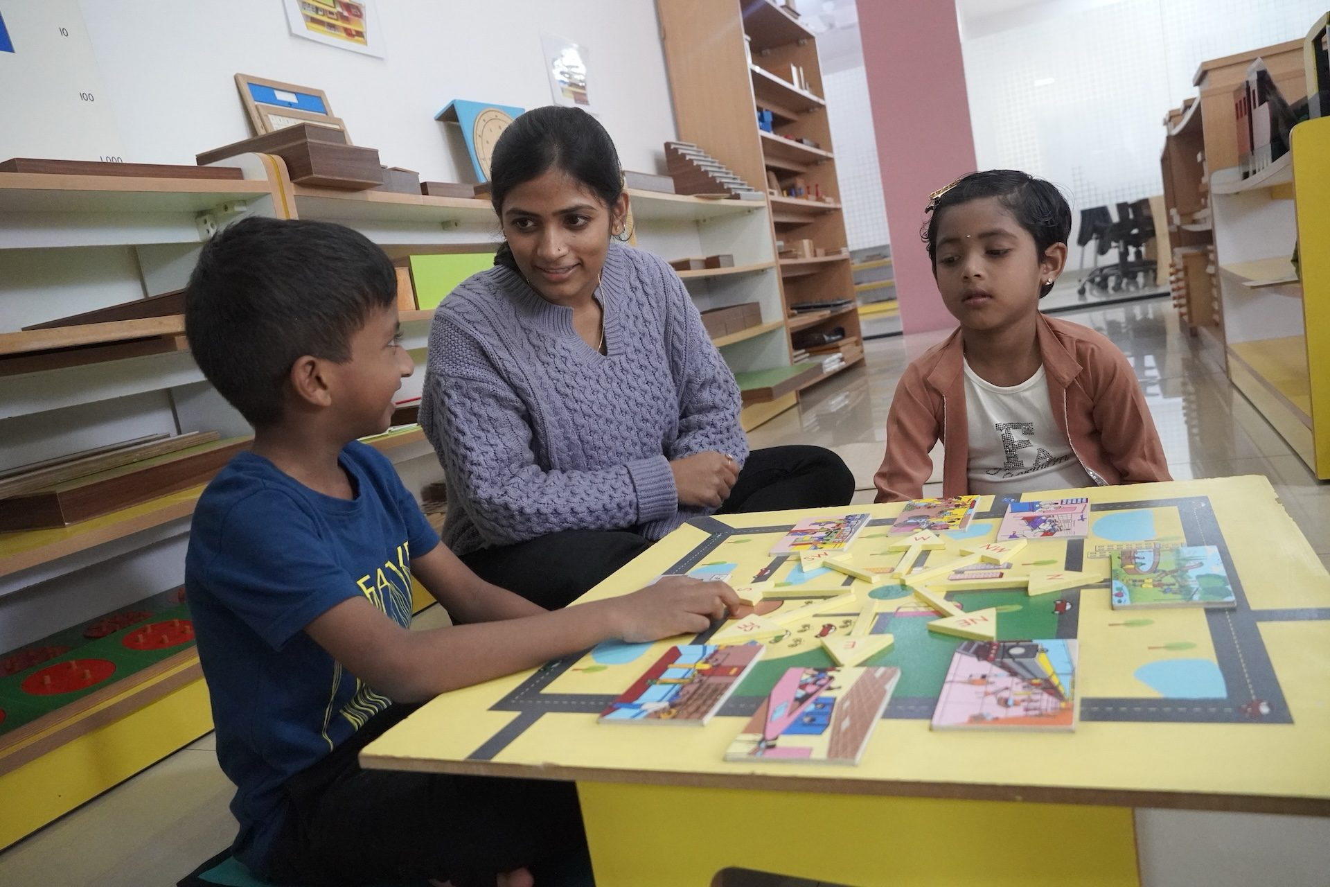 Children playing with toys